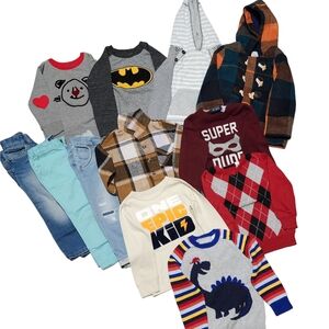 Bundle Kids Graphic and Patterned Long Sleeve Tops with Pants